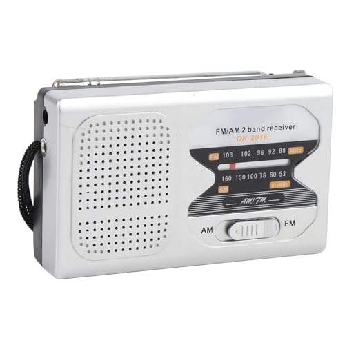 Pocket AM FM Radio with Built in Speaker and Earphone Jack, Battery Powered Portable Radio for Travel, Hiking, Outdoors, Home Use – Compact Lightweight Design