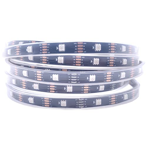 Image of DC 5V WS2813 Led Strip Light Dual Signal Individually Addressable 5m 30 LEDs WS2812B Updated Black White PCB (Black PCB IP67, 5M 30LED /M)
