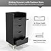 OmySalon 4 -Layer Salon Storage Cabinet,Beauty Barber Salon Styling Station Organizer Equipment,Hair Stylist Station Set with 2 Hair Dryer Holders，4 Drawers and Raised Table Legs, Black