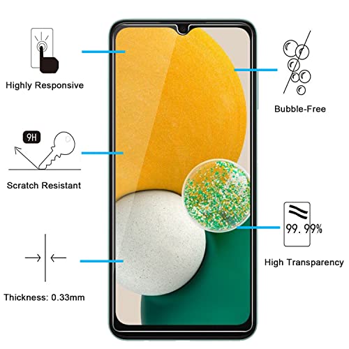 NEW'C 3 Pack Designed for Samsung Galaxy A13 4G / Galaxy A13 5G, Screen Protector Tempered Glass, Case Friendly Scratch Resistant,Bubble-Free, Ultra Resistant by NEW'C - Image 2