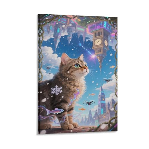 Toile Devon Rex décorative pour salon et bureau familial MEFESE