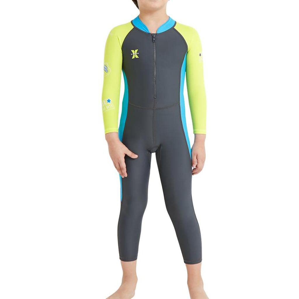 Costume Nuoto Bambini Ragazzi Bambine Unisex Progettato con Maniche Lunghe Tessuto Elastico E Traspirante Protezione dal Sole Adatto per Piscina Spiag
