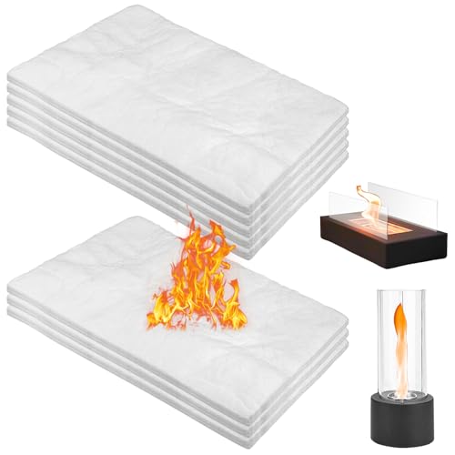 Lana de cerámica para bioetanol, 8 esponjas de cerámica para chimenea de bioetanol, bioetanol Reemplace la mecha para chimenea de mesa de gel de interior para prolongar la duración de combustión, 30 x