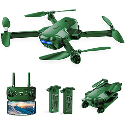 P4 Drone with Camera 1080P Green for Beginner, 2 Batteries 40 Mins Flight Time
