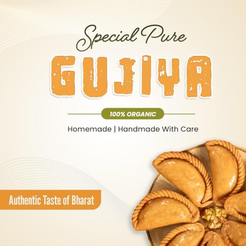 Image of Yummistry Traditional Wheat Gujiya Sweet | Organic Homemade Indian Mithai | High Protein & Fibre Gujia | No Maida No Preservatives | Holi & Diwali Festival Sweet Gift