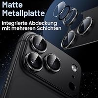 JETech Kameraschutz Schutzfolie für iPhone 18 Pro Max, 1 Stück, Schwarz – Ansicht 3