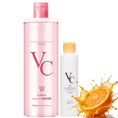 VC Toner, 500ml (17.6 fl oz), Vitamin C Moisturizing Toner, Brightening & Hydrating Lotion for All Skin Types, Deeply Soothes Dr