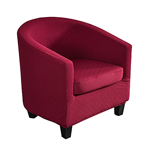 CHNSHOME Sesselbezüge 2 Stück Stretch Sesselhusse Sesselbezug Clubstuhlbezüge 1 Sitzer Tullsta Barstuhlbezug cocktailsessel Sesselbezug Weinrot Cover
