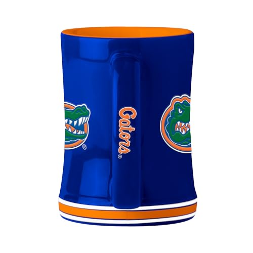 Image of Logo Brands NCAA Florida Gators 14oz Ceramic Relief Coffee Mug - Officially Licensed Mug, Sculpted 3D Logo and Team Colors - Comfortable Handle and Glossy Finish for College Sports Fans