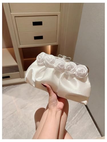 Image of Verdusa Women's Bowknot Evening Bag Ruched Clutch Purse Party Handbag with Chain Strap