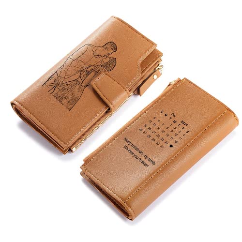 Personalized Wallets for Women Custom Photo Wallet for Women Mom Wife Grandma Mothers Day Gift Custom Women Wallets for Birthday Anniversary Valentine's Day Graduation Gifts (Style 8)