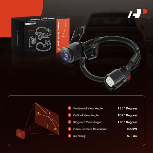 Image of A-Premium Rear View Backup Camera Compatible with Ford | Parking Camera for 2008-2012 F-250 Super Duty, 2008-2012 F-350 Super Duty, 2008-2012 F-450 Super Duty