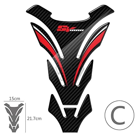 For SV1000 SV 1000 Decals 3D Carbon-look Motorcycle Tank Pad Protector Sticker Cover