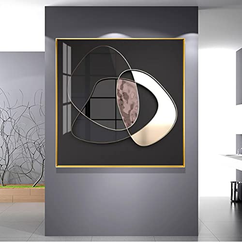 Toile peinture céramique motif irrégulier KEBIA art mural 80x80cm