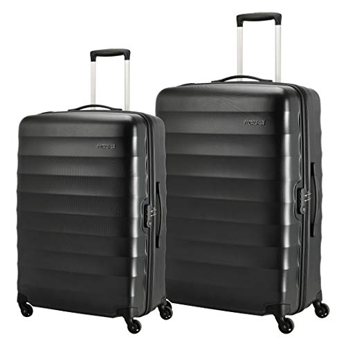 Image of American Tourister Trolley Bags for Travel | Barcelona 55 Cms, 69 Cms Polycarbonate Hardsided Set of 2 Luggage Bags | Suitcase for Travel | Luggage Bags | Trolley Bags for Travelling, Gunmetal