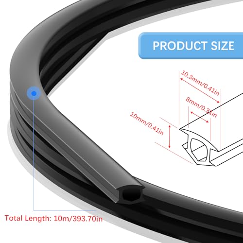 Fentar 10m Aluprofile Staubschutz, Weiche PVC Schutzdichtstreifen für 8MM Nut Alu Profilschiene, Hitzebeständig Gummidichtung Passt zur 30/40 Serie Europäischen Norm Alu Profilschiene