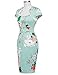 Women Ice Blue Vintage Pencil Dress 1950s Dress S CL7597-18