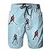 jiilwkie 33 Casual Sport Swim Trunks Beach Wear Shorts de Playa para Hombres Jugadores de Hockey sobre Hielo Hechos XL