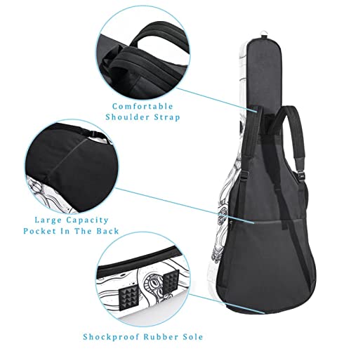 Étui de guitare amusant avec motif de planche de jeu Monster Rocket Alien Planet – Taille complète – Sac à dos rembourré… - Les Beatles, Paul McCartney, John Lennon, RIngo Starr, George Harrison Étui de guitare amusant avec motif de planche de jeu Monster Rocket Alien Planet - Taille complète - Sac à dos rembourré… – Image 4