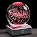 Hplvetoys 3D Solar System Crystal Ball with LED Colorful Lighting Touch Base, Solar System Model Decor Science Astronomy Present