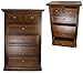 Maury's Arte Povera Mobile Cassettiera in Legno Massello Noce 4 + 2 Cassetti Capiente 62 x 37,5 x 94h cm già Montato
