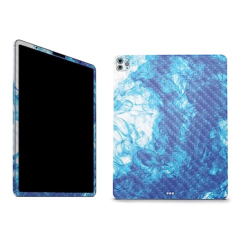 Image of MightySkins Carbon Fiber Skin Compatible with Apple iPad Pro 12.9 inch M2 6th Gen (2022) Full Wrap Kit - Vibrant Smoke | Protective, Durable Textured Carbon Fiber Finish | Easy to Apply | Made in The USA