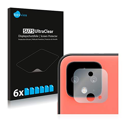 Savvies 6 Stück Schutzfolie für Google Pixel 4 (NUR Kameraschutz) Displayschutz-Folie Ultra-Transparent Savvies 6 Stück Schutzfolie für Google Pixel 4 (NUR Kameraschutz) Displayschutz-Folie Ultra-Transparent