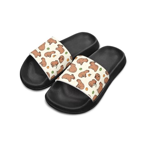 Image of Unisex Slides for Girls Boys Comfortable Slippers Slides Non-slip Shower Shoes House Fashion Thick for Indoor & Outdoor Gifts