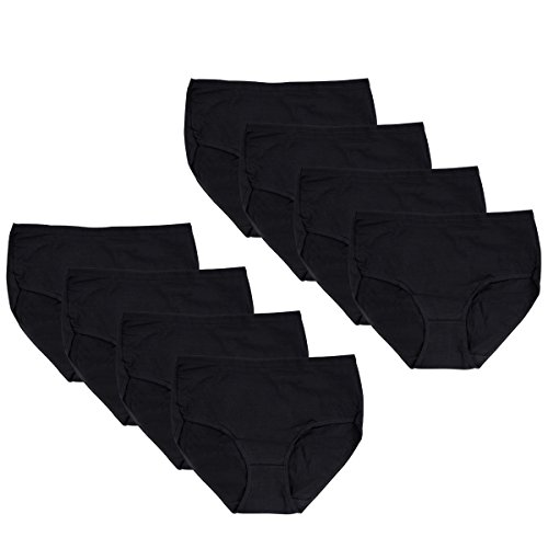 Closecret Calzoncillo Clásico para Mujeres de Algodón Classic Briefs Culottes (S(Cintura:66-69cm), 8 Negro) Cover