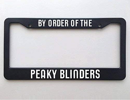 ClustersNN by Order of The Peaky Blinders Custom and Holder with Multiple Styles Chrome License Plate Frame Stainless Metal Tag Holder 12" X 6"
