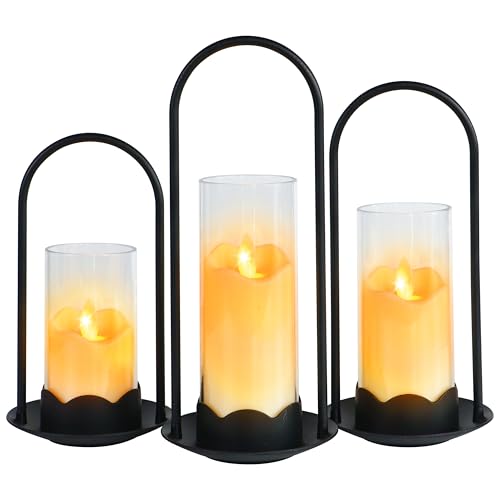 Bougie Chauffe Plat LED, Bougie LED Flamme Vacillante (3.81 x 9.05, 8.07, 7.08), avec bordure fondue design et effet de flamme réaliste pour Décorations de Vacances et Mariages