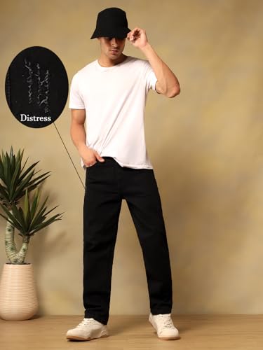 Image of KOTTY Mens Solid|Mid Rise| Coin Pocket|Button|Ankle Length|5 Pocket Jeans