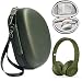 Turf Green Protective Case for Beats Solo 3 Wireless On-Ear Headphones, also for Solo 2 Wired and Solo HD, Featured in matching color and shape, accessories pocket, detachable wrist strap
