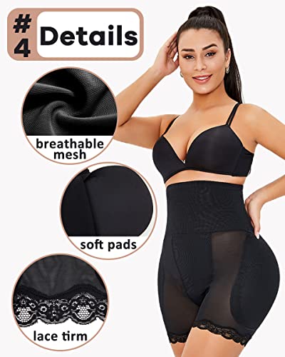 Shineqin Hip Pads For Women Shapewear,Plus Size Butt Lifter Shorts With Hip Dip Pads,Breathable Body Shaper For Women Tummy Control,Hip And Butt Padded Butt Lifting Shapewear,Xl Black #TOP5