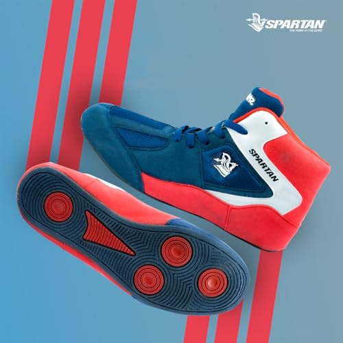 Image of SPARTAN Wrestling Shoes for Men with Natural Rubber Sole & Breathable Upper | Slip Resistant | Insole Better fit | Smooth and Comfortable Shoes | Outdoors for Men