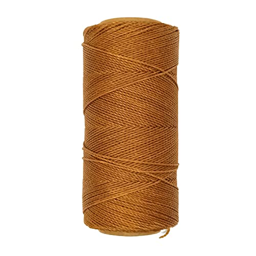 Linhasita Waxed Thread 100 g / 170 m Polyester 1 mm Thick Macrame, 30 Colours Light Brown - Image 3