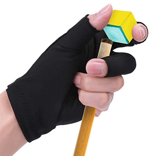 Thinp 8 Pieces 3 Fingers Pool Gloves, Billiard Gloves Cue Shooter Pool Gloves Left And Right Hand Shooters Snooker Cue Sport Glove For Women Men Billiard Shooters Sports Accessories #TOP3