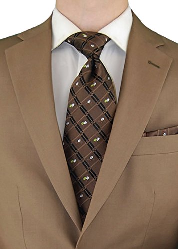 DTI GV Executive Men's Italian Two Button Wool Suit Modern Fit Jacket and Pants3