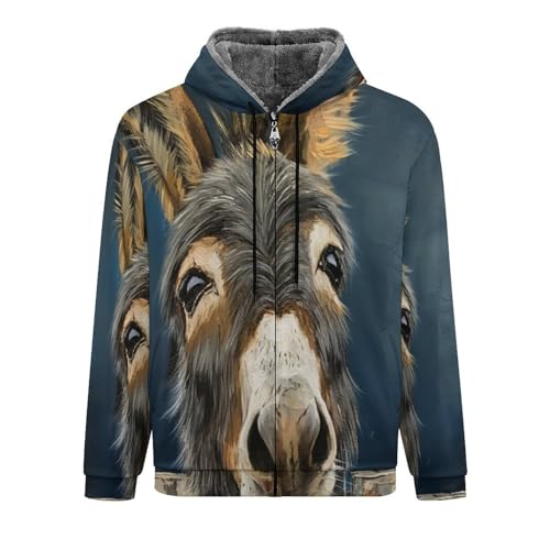 Sweat à capuche zippé homme en polaire épaisse pour les balades d'hiver