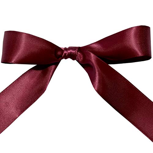 Image of Morex Ribbon 08822 /50-177 Double Face Satin Ribbon, 7 /8 inch x 50 Yd, Rose Wine