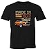 Produktbild MoonWorks® Herren T-Shirt Geburtstag Retro Vintage Oldtimer siebziger 70er Auto Fun-Shirt 1972 schwarz 5XL