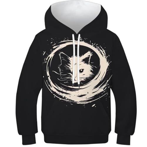 Hoodie chaton imprimé 3D idéal pour les journées de collège
