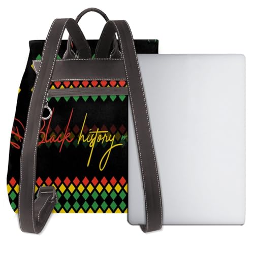 Black History Month Celebrated February Microfiber PU Leather Backpack Lightweight Daypack Bag for Travel Business Commute Gym3