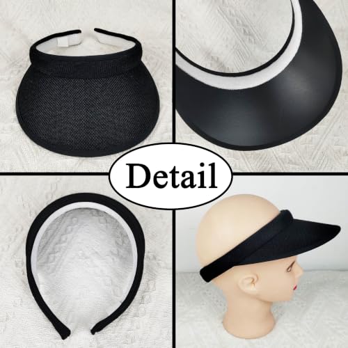 Image of 3 Pieces Clip On Visors Women Men Visor Sun Hats Hat Outdoor Sports Golf Beach Travel Tennis Cap