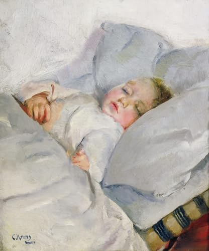 Tableaux Graffiti Art Mural Impression Toile Premium L'Enfant endormi de Christian Krohg