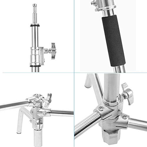Image of C Stand Photography 10ft / 300cm Adjustable Heavy Duty Light Stand for Photo Video Studio Reflector, Softbox, Monolight and Other Photographic Equipment - Silver