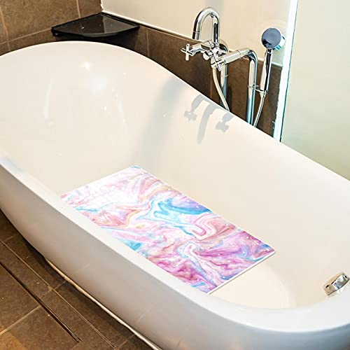 Tapis de bain antidérapant avec ventouses et trous drainage rose
