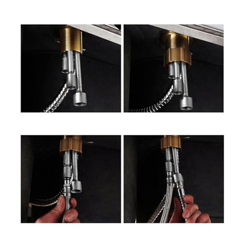 Robinet pivotant de salle de bain haut pour vasque à poser moderne noire - 6