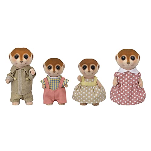 Calico Critters Meerkat Family, Limited Edition Set of 4 Collectible Doll Figures