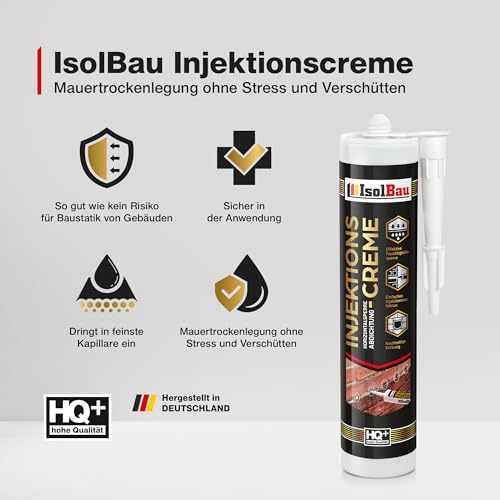 Isolbau - 15 Stück Horizontalsperre für Mauerwerke - Feuchtigkeitssperre - Mauerwerkssperre gegen aufsteigende Feuchtigkeit - Effektive Mauerwerkstrockenlegung für trockene Keller